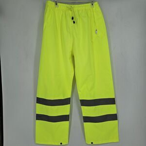 Reflective Apparel Pants Mens Large Yellow ANSI Class 3 Workwear Safety‎ Hi Vis